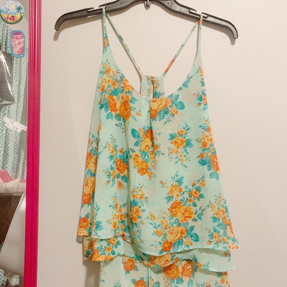 Lily White Floral Tank 🌷